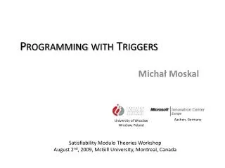 Programming with Triggers