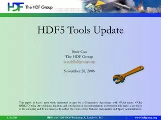 HDF5 Tools Update