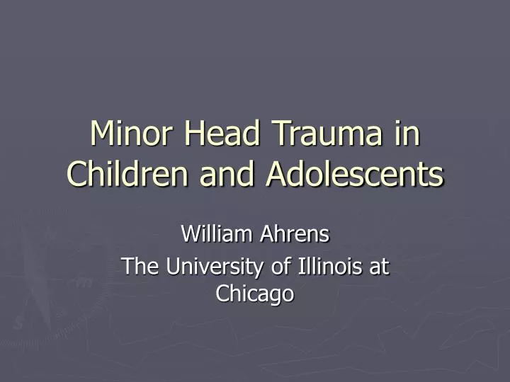 minor head trauma in children and adolescents