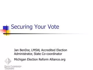 Securing Your Vote