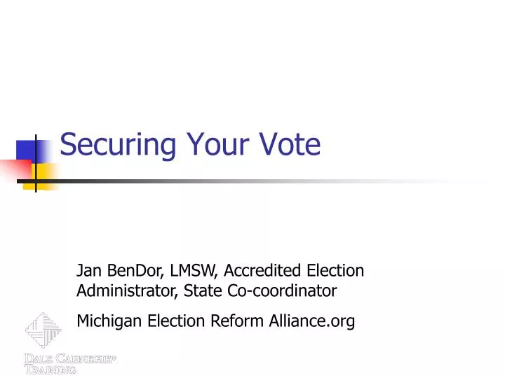 securing your vote