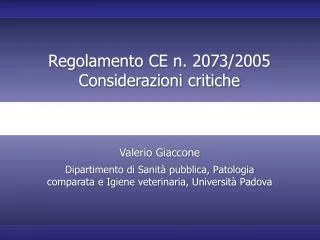 Valerio Giaccone Dipartimento di Sanità pubblica, Patologia comparata e Igiene veterinaria, Università Padova