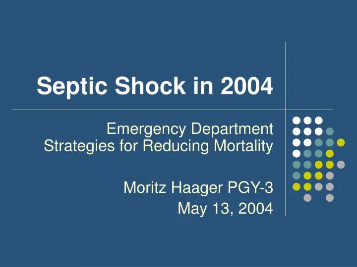septic shock in 2004