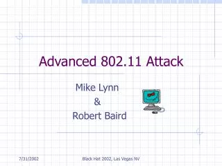 Advanced 802.11 Attack