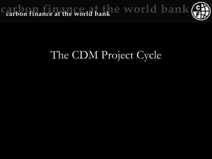 the cdm project cycle