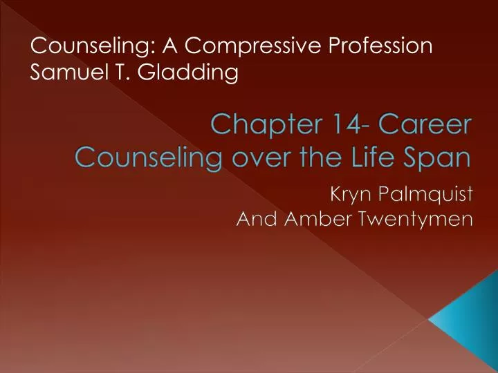 chapter 14 career counseling over the life span