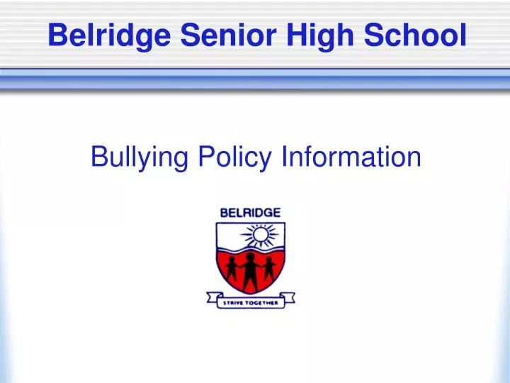 belridge senior high school