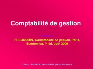 comptabilit de gestion