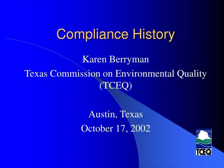 compliance history