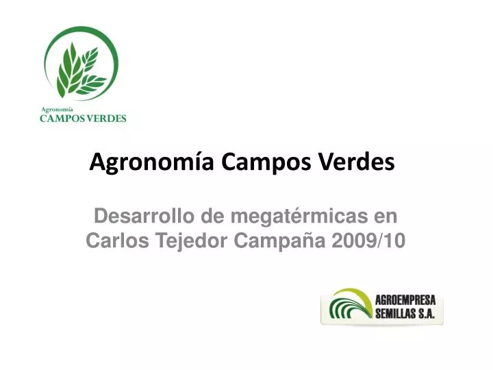 agronom a campos verdes