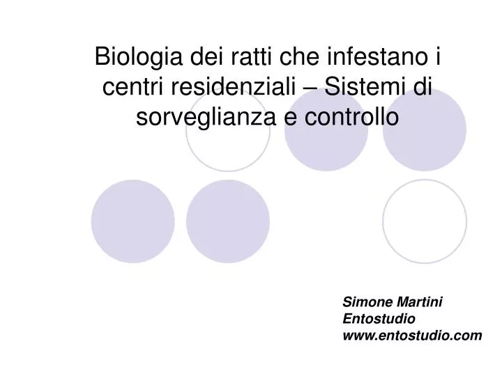 biologia dei ratti che infestano i centri residenziali sistemi di sorveglianza e controllo