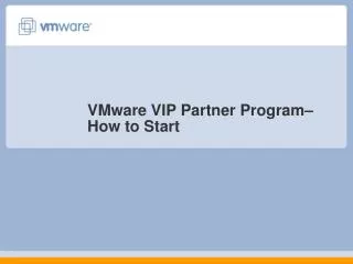 VMware VIP Partner Program– How to Start