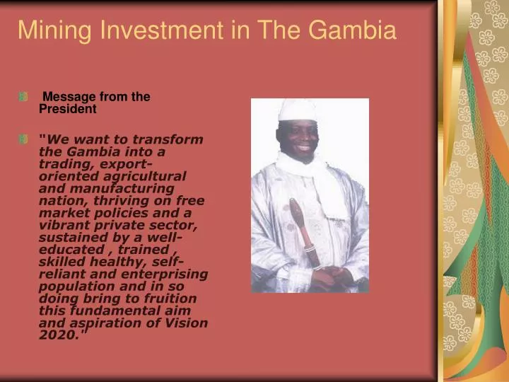 mining investment in the gambia