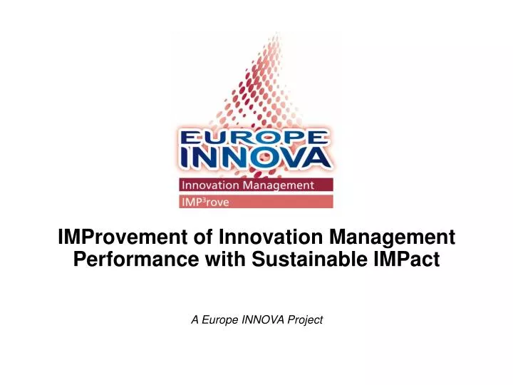 improvement of innovation management performance with sustainable impact