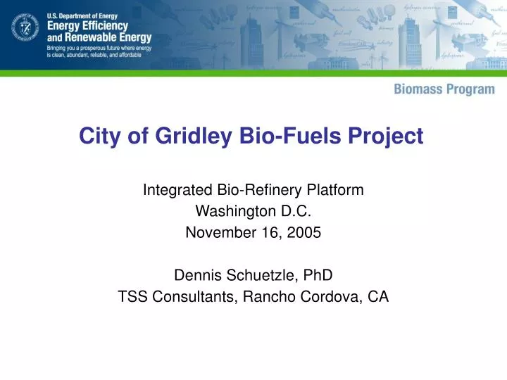 city of gridley bio fuels project