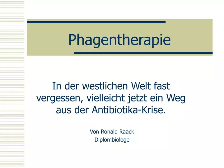 phagentherapie