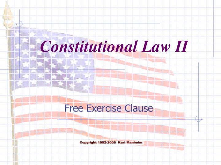 free exercise clause
