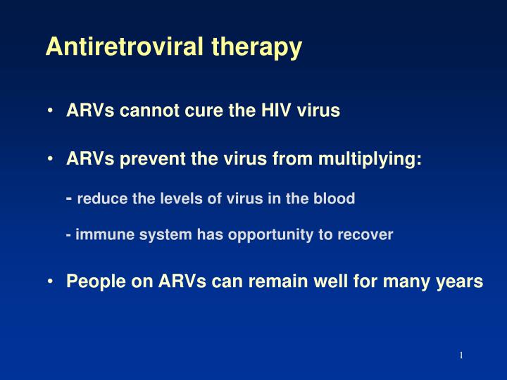 antiretroviral therapy
