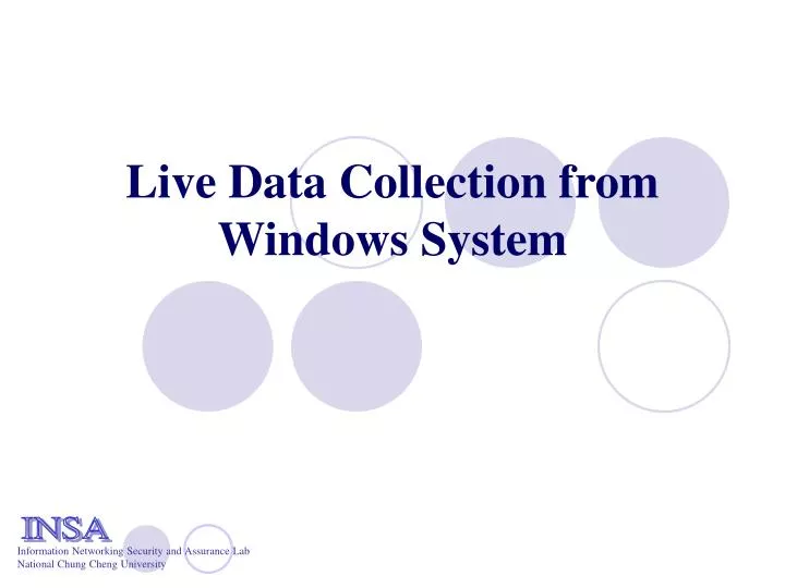 live data collection from windows system