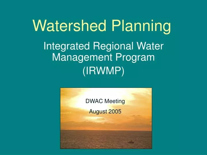 watershed planning