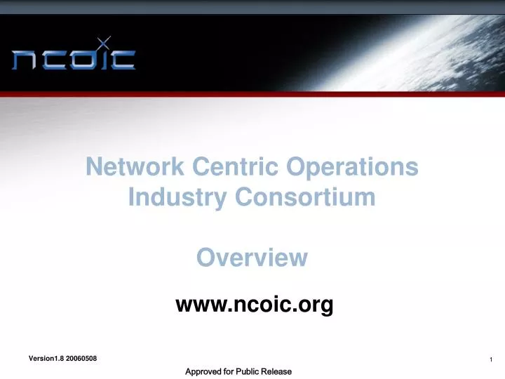 network centric operations industry consortium overview