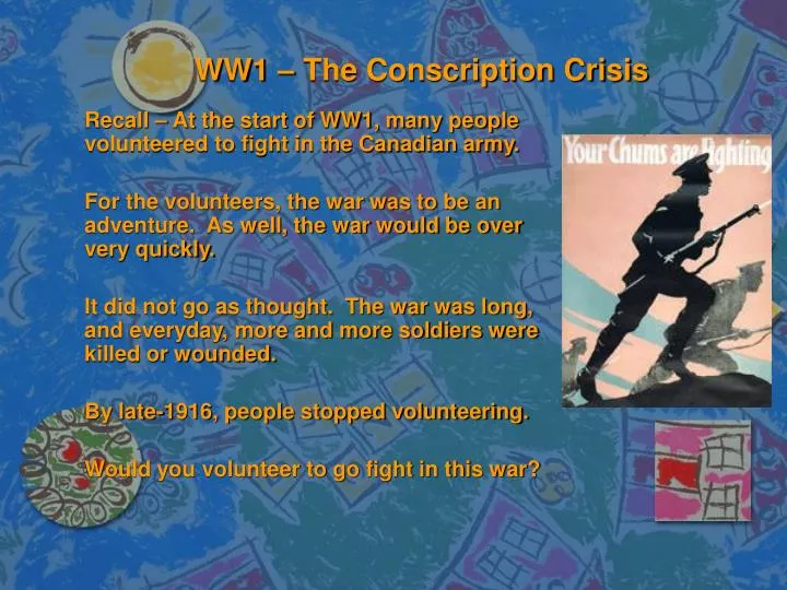 ww1 the conscription crisis