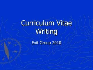 Curriculum Vitae Writing