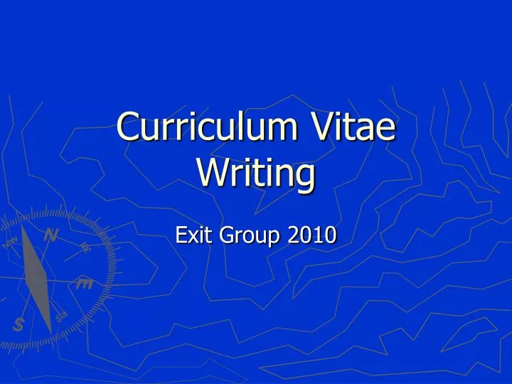 curriculum vitae writing