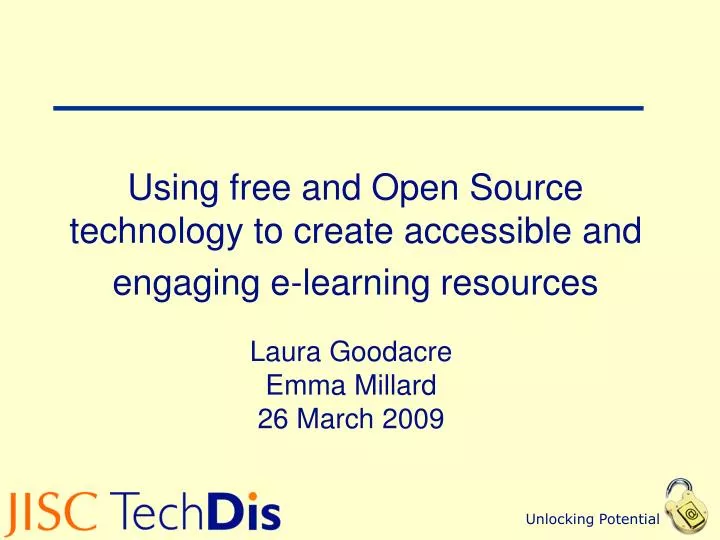 using free and open source technology to create accessible and engaging e learning resources