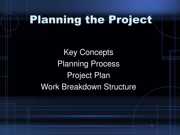 planning the project