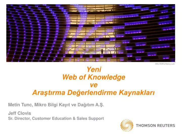 yeni web of knowledge ve ara t rma de erlendirme kaynaklar