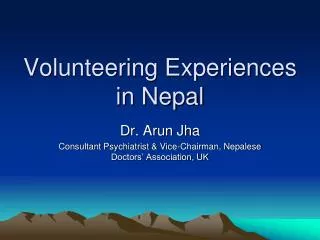 Volunteering Experiences in Nepal