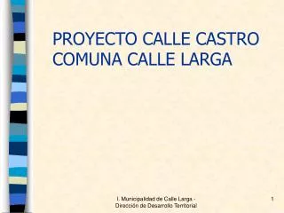 PROYECTO CALLE CASTRO COMUNA CALLE LARGA