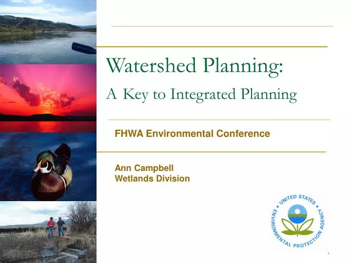 watershed planning a key to integrated planning