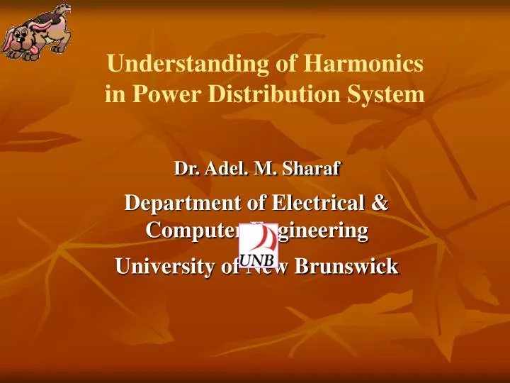 understanding of harmonics in power distribution system