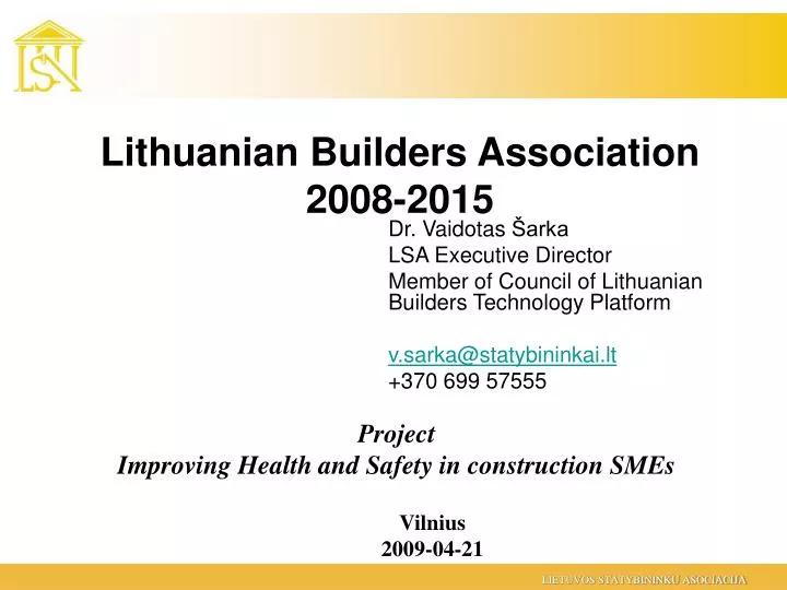 lithuanian builders association 2008 2015