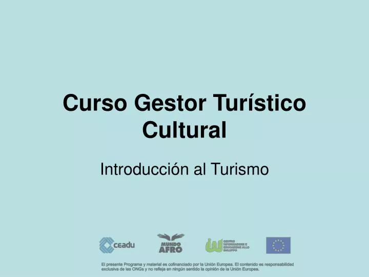 curso gestor tur stico cultural