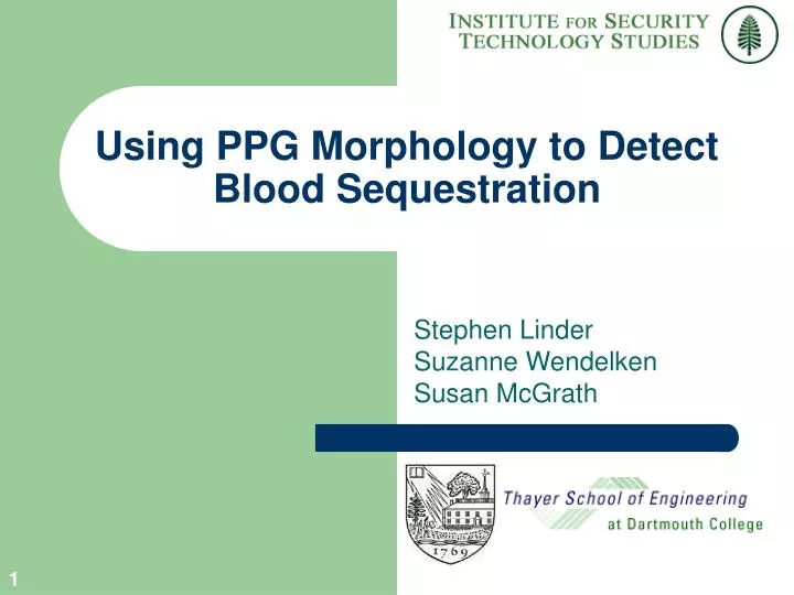 using ppg morphology to detect blood sequestration