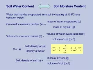 Soil Water Content