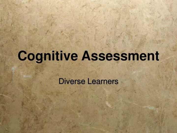 cognitive assessment