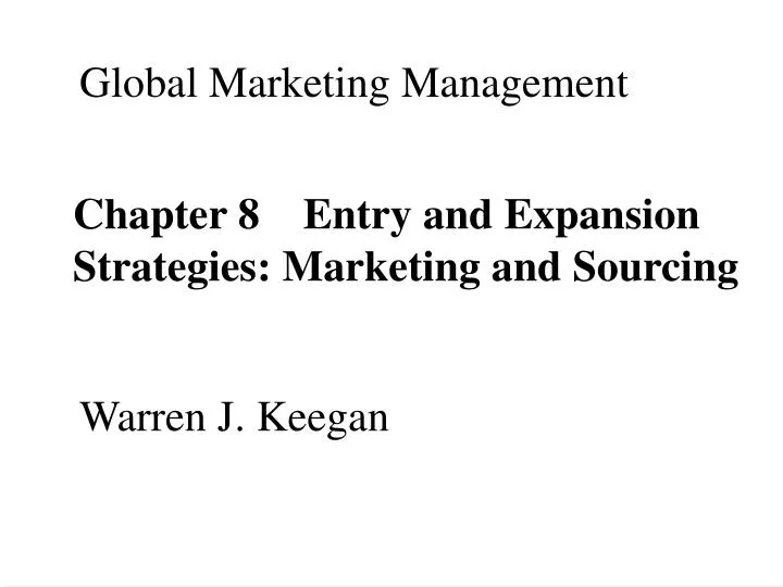 global marketing management