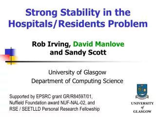 Strong Stability in the Hospitals/Residents Problem