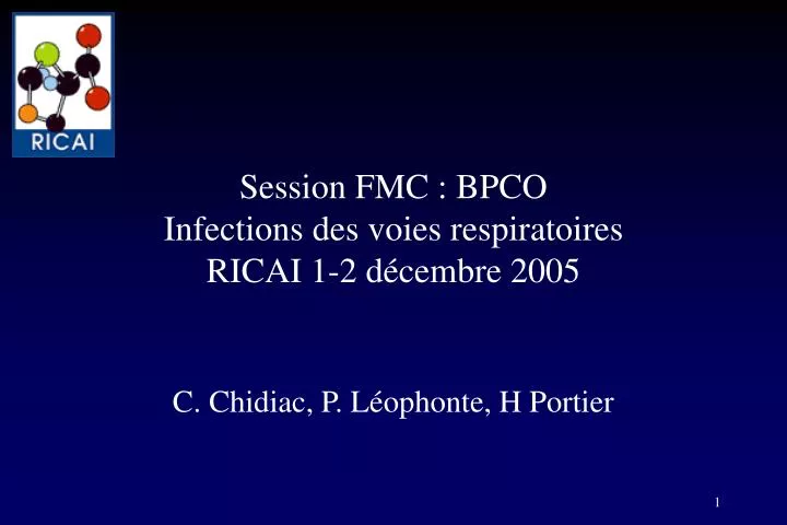 session fmc bpco infections des voies respiratoires ricai 1 2 d cembre 2005