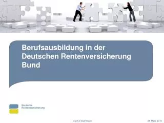 Berufsausbildung in der Deutschen Rentenversicherung Bund
