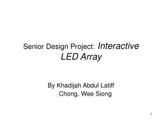 Senior Design Project: Interactive LED Array