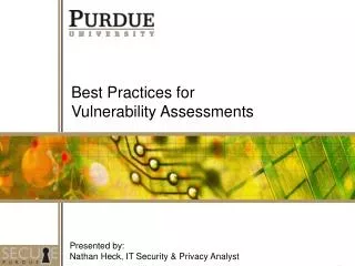 Best Practices for Vulnerability Assessments