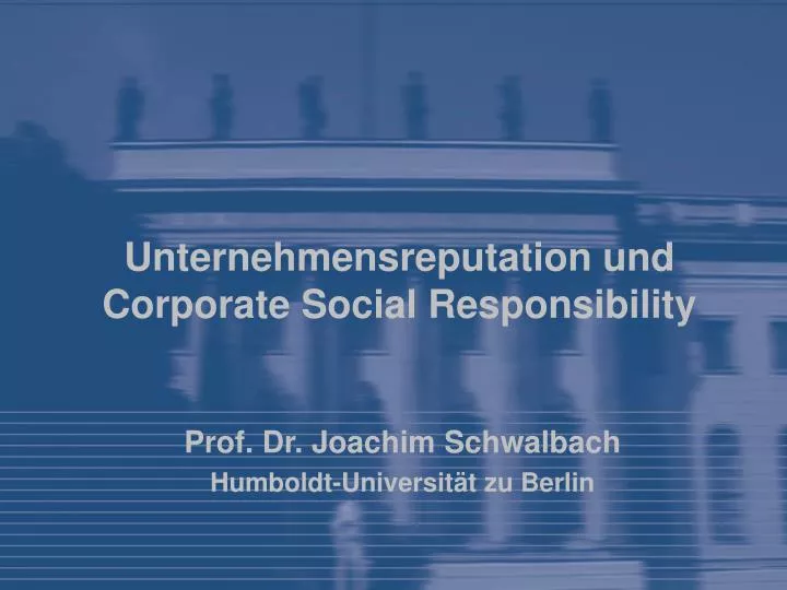 unternehmensreputation und corporate social responsibility