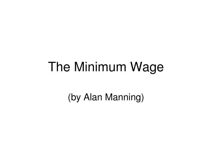 the minimum wage