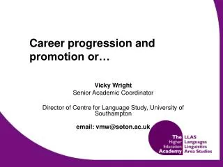 Career progression and promotion or…