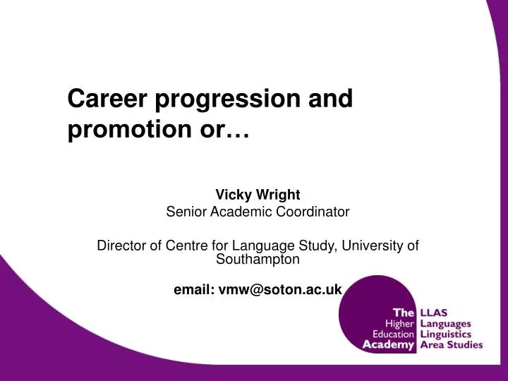 career progression and promotion or